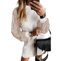 Autumn Winter Pullover Round Neck Short Skirt Outfit
