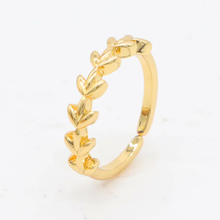 Korean Style Ins Zircon Adjustable Ring with Chic Design