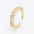 Korean Style Ins Zircon Adjustable Ring with Chic Design